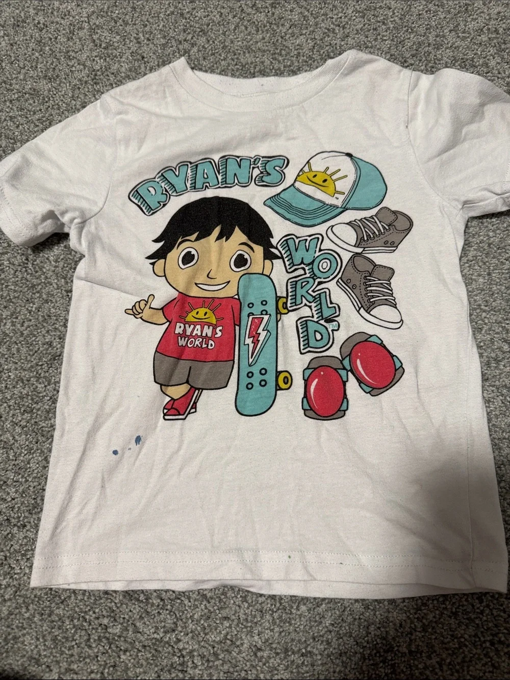 Ryan's World White Kids Graphic Tee - Multicolor Print